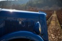 Blue Ford vineyard truck