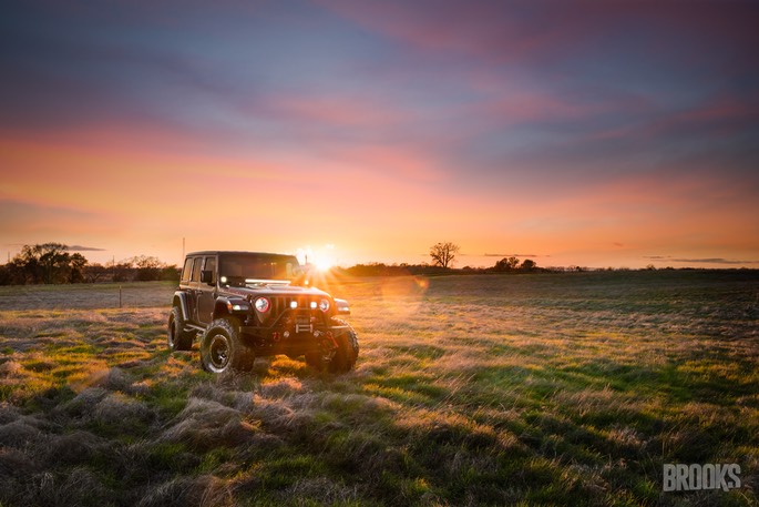 Jeep colorful sunset