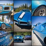 Blue Pontiac Trans Am